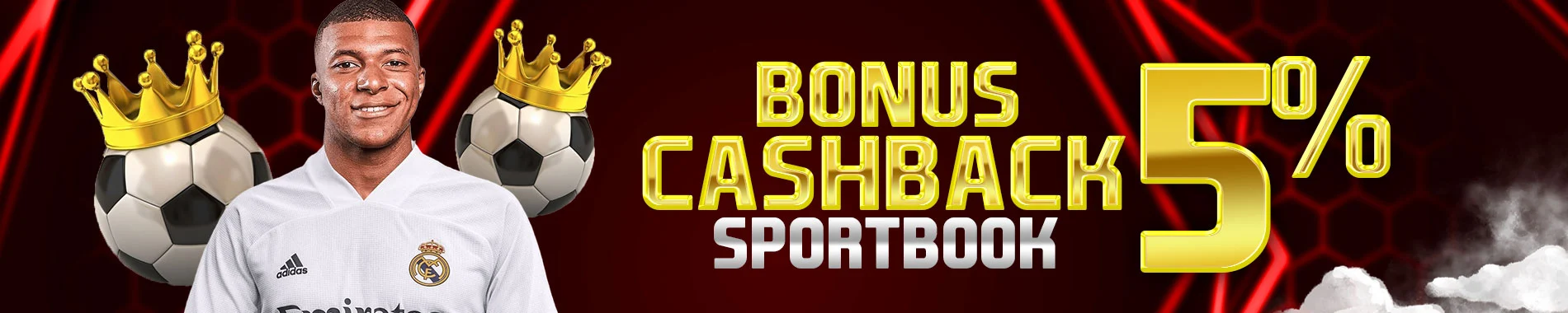 BONUS CASHBACK 5% SPORTSBOOK